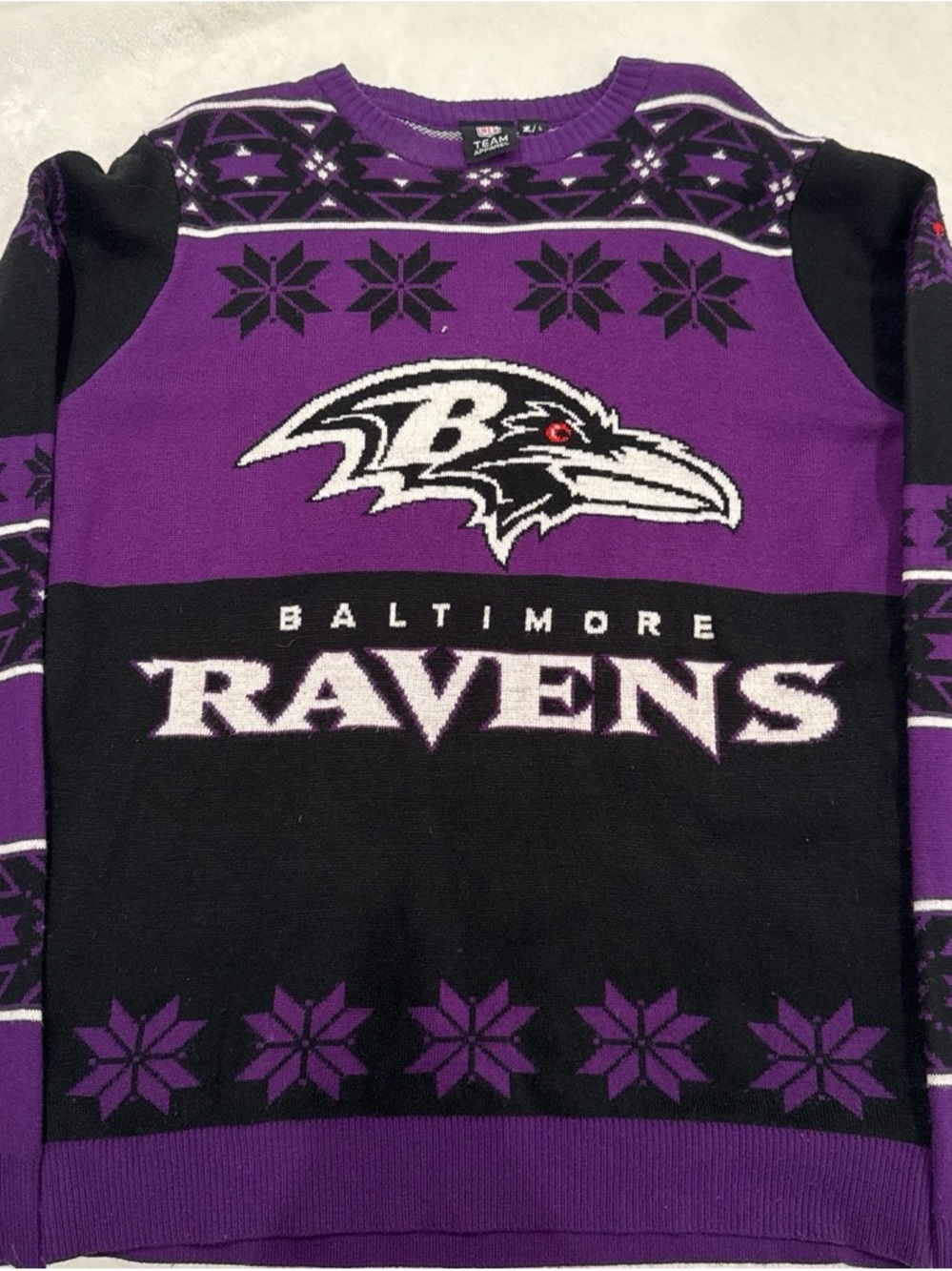 Men's Purple Baltimore Raven Sweater